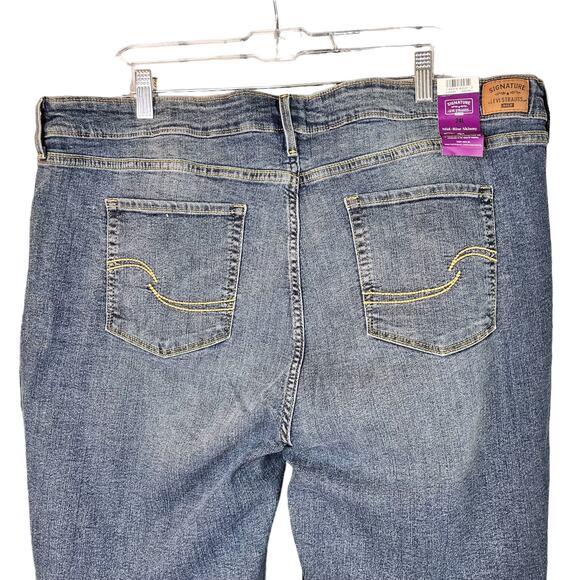 Signature Levi's Strauss Womens Blue Mid Rise Skinny Denim Skinny Jeans 24 L - Picture 7 of 7